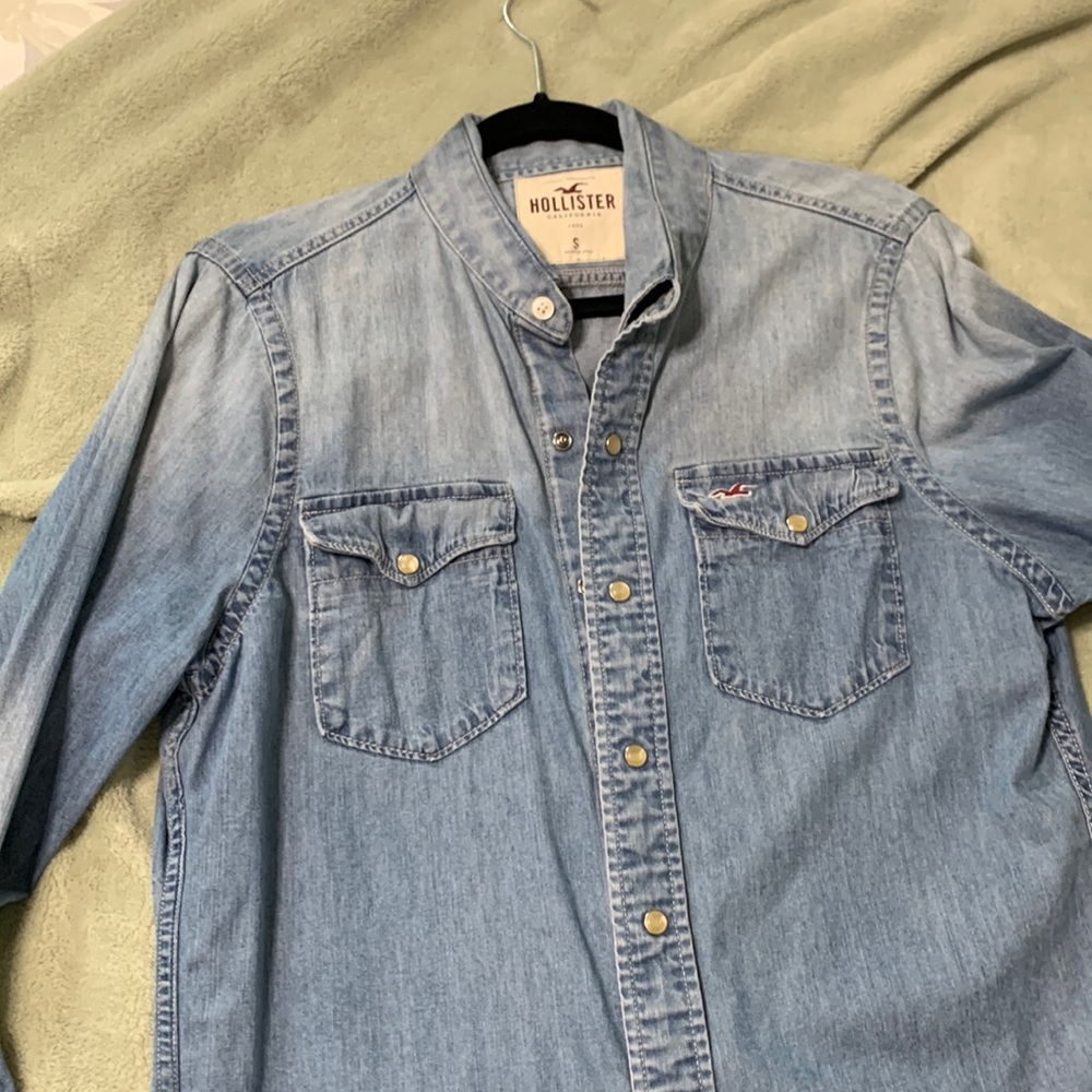 Hollister jeans Long sleeve top button down denim